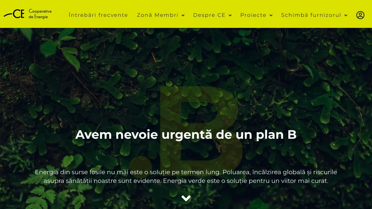 Pagina oficiala Cooperativa de Energie, furnizor de energie