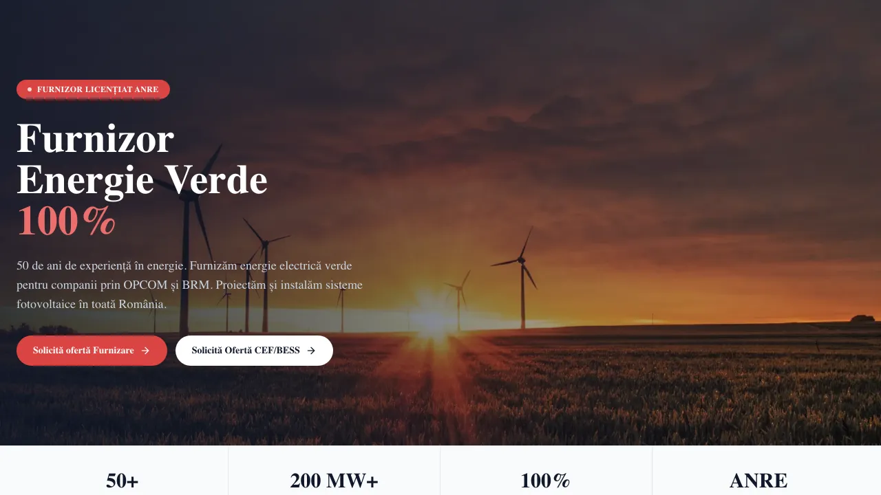 Pagina oficiala Electricom SA, furnizor de energie