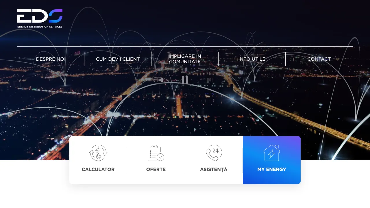 Pagina oficiala Energy Distribution Services, furnizor de energie