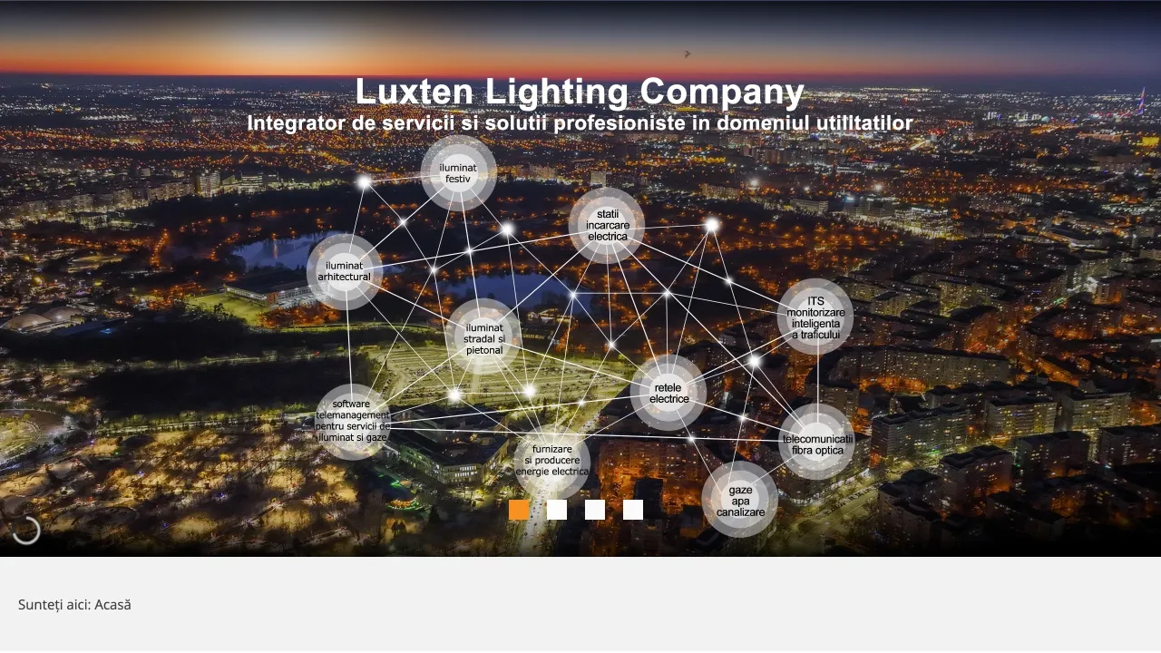 Pagina oficiala Luxten Lighting Company SA, furnizor de energie