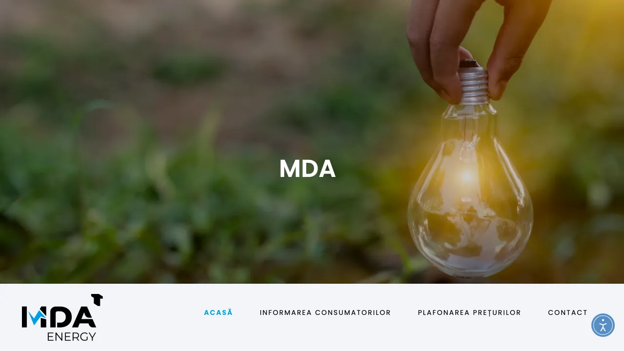 Pagina oficiala M.D.A. ENERGY S.R.L., furnizor de energie