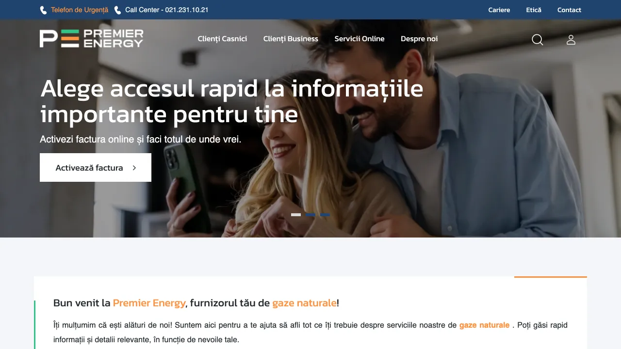Site oficial Premier Energy