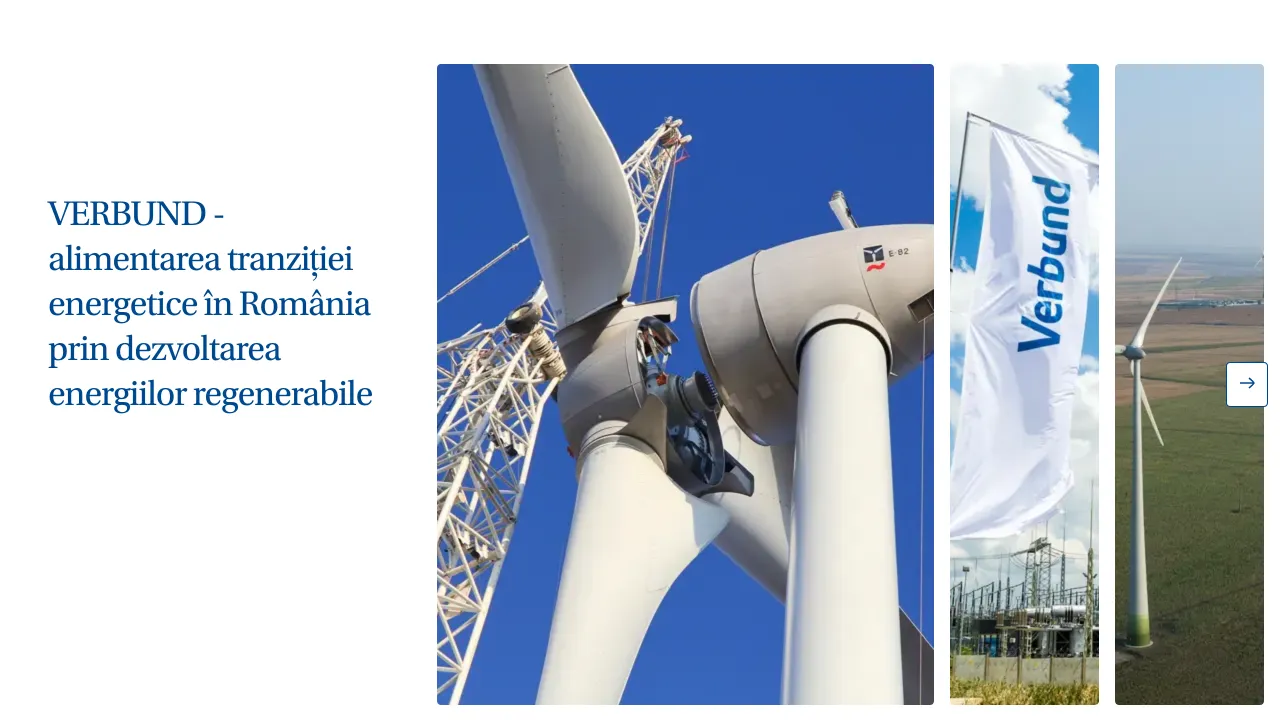 Pagina oficiala Verbund Wind Power Romania, furnizor de energie