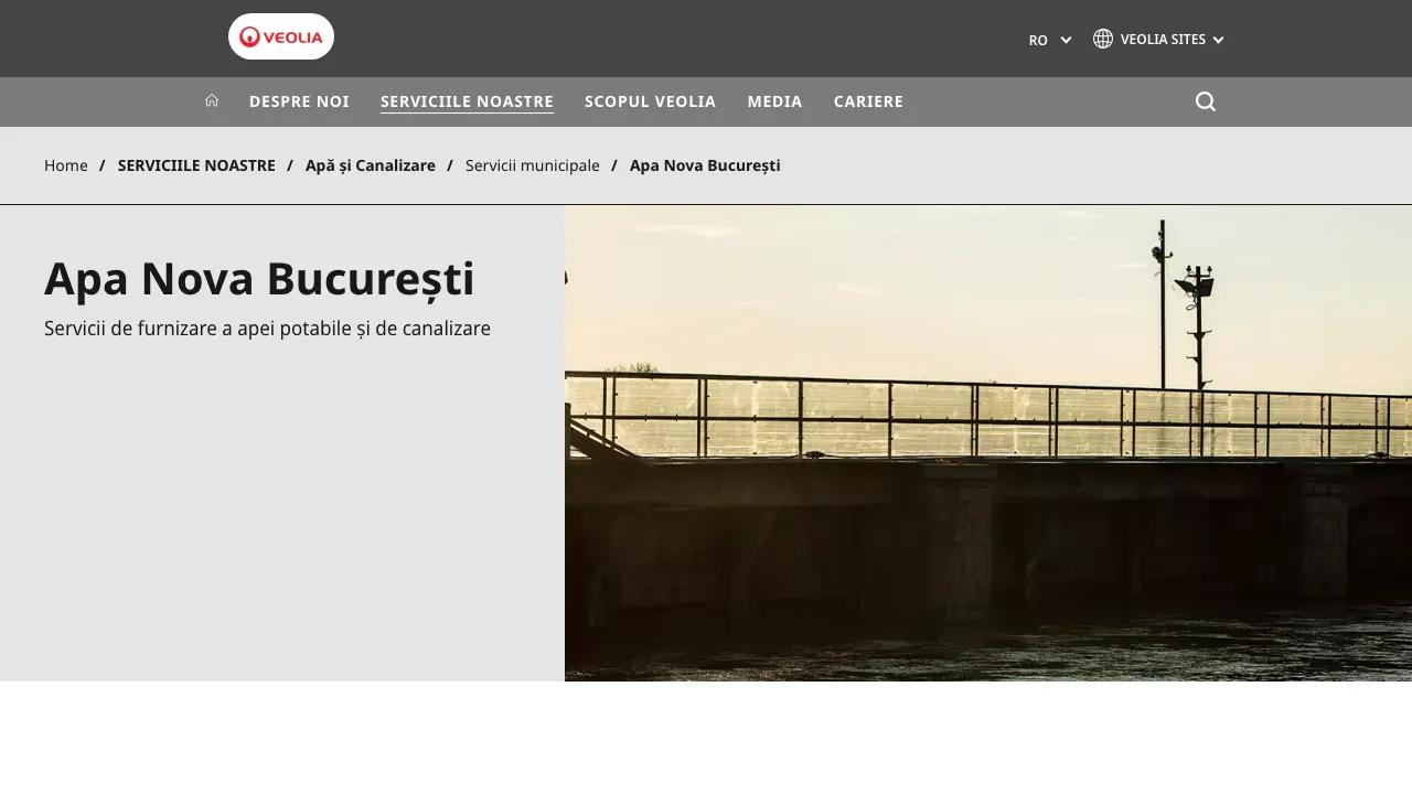 Site oficial Apa Nova Bucuresti