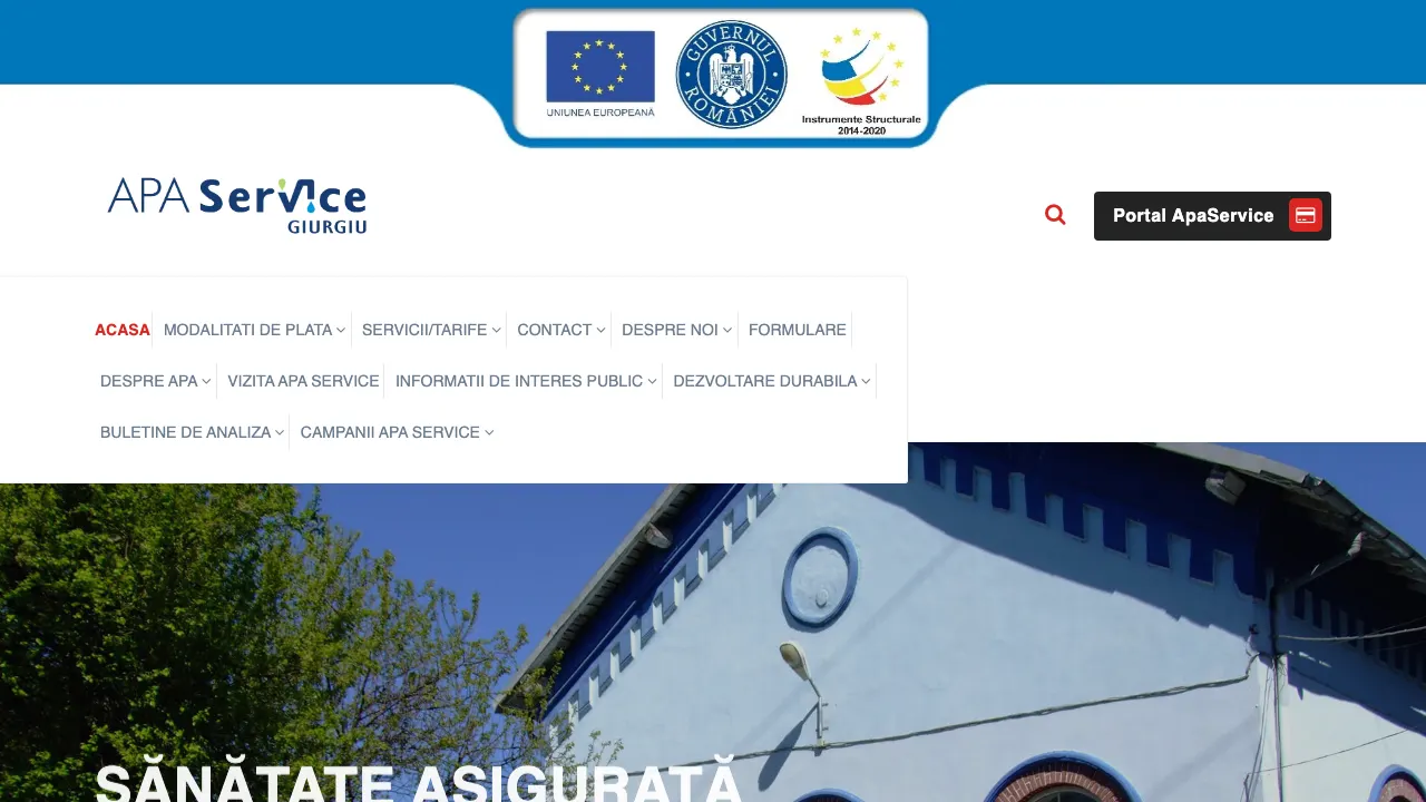 Site oficial Apa Service Giurgiu