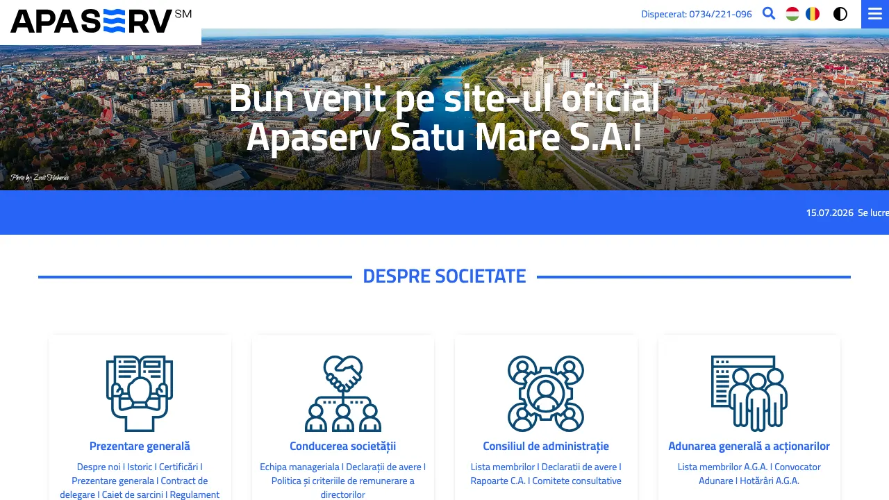 Site oficial Apaserv Satu Mare