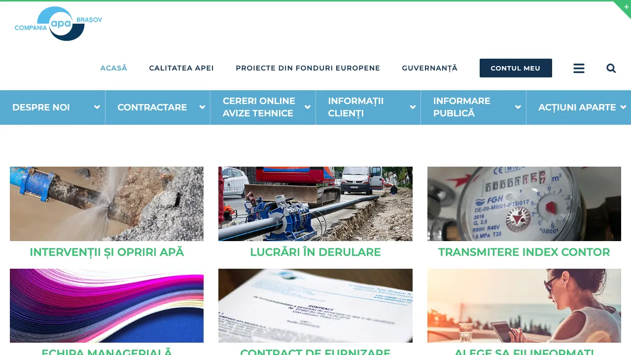 Site oficial Compania Apa Brasov