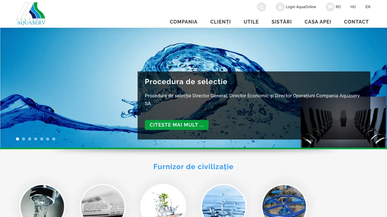 Site oficial Compania Aquaserv