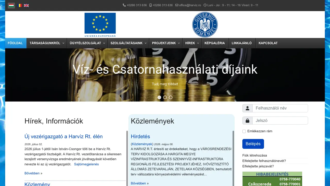 Site oficial Harviz