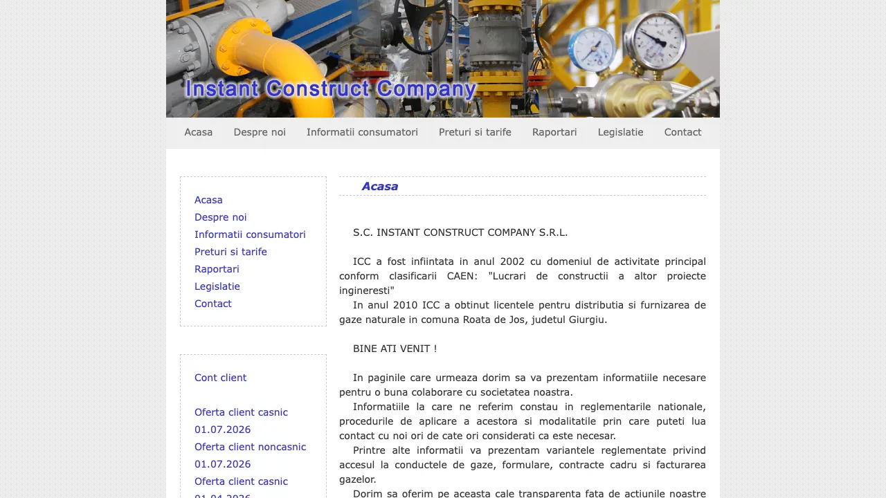 Site oficial Instant Construct Company