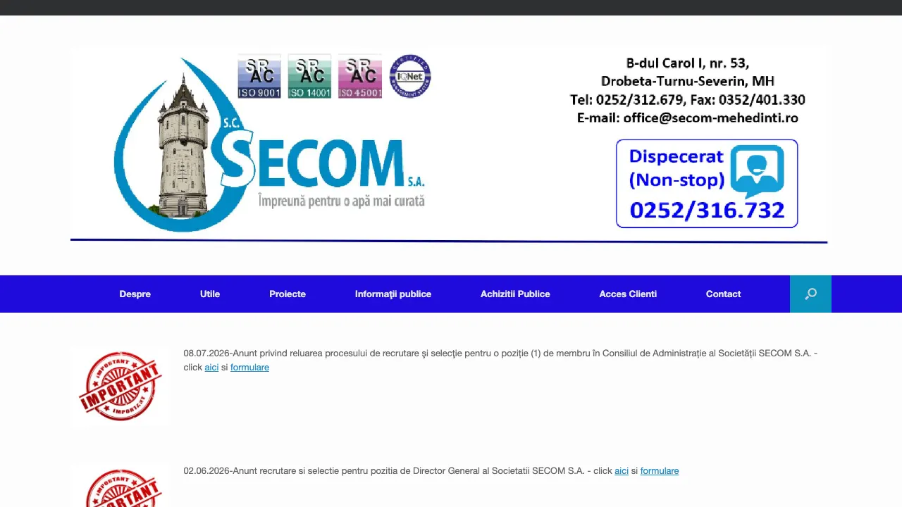 Site oficial Secom